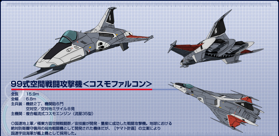 ９９式空間戦闘攻撃機＜コスモファルコン＞